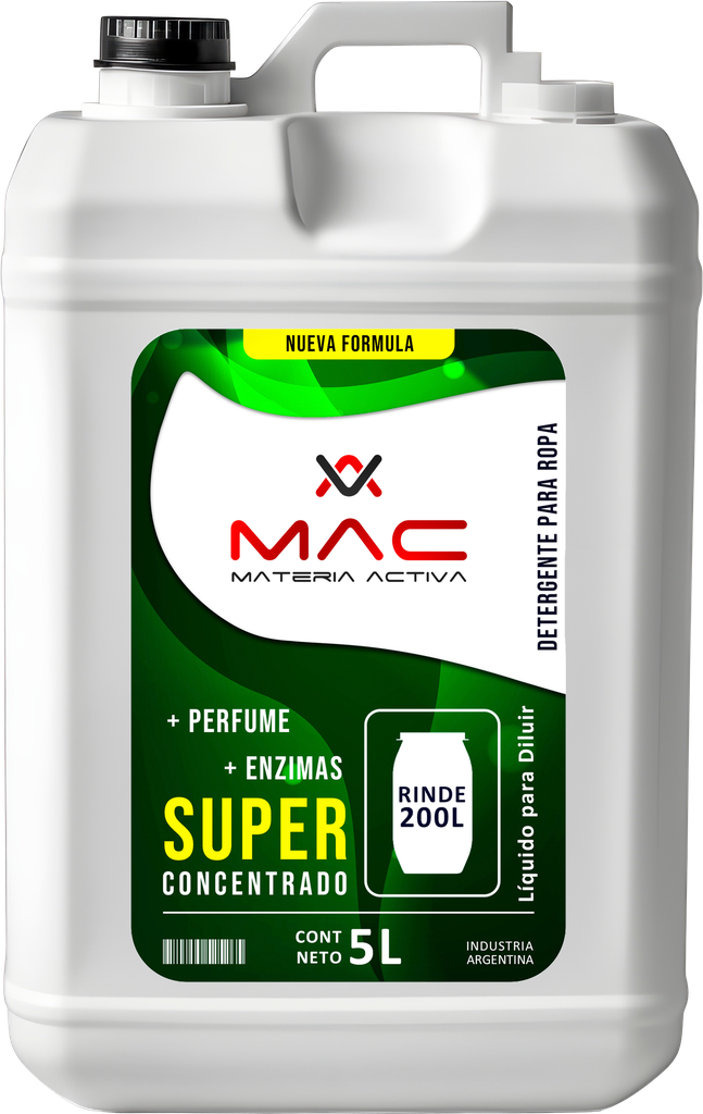 Detergente para ropa - Bidon 5L Rinde 200L