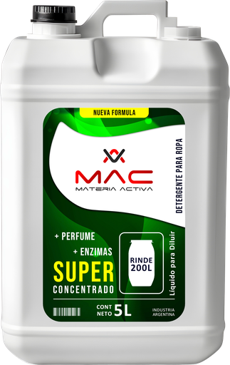 Detergente para ropa - Bidon 5L Rinde 200L